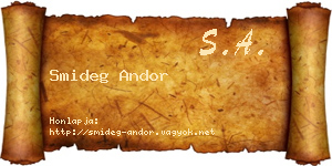 Smideg Andor névjegykártya